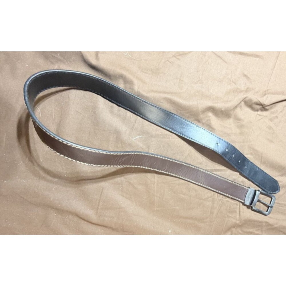 evi's Men's Reversible Leather Belt Black Brown Two Tone Casual Dress size 42